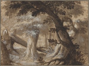 Wnętrze lasu autorstwa Flemish 17th Century