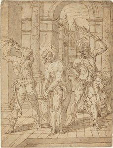 Biczowanie Chrystusa autorstwa Flemish 17th Century after Hendrik de Clerck