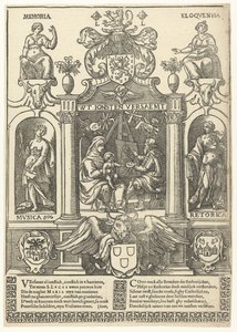 Herb antwerpskiej gildii św. Łukasza autorstwa Flemish School