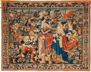 Flamandzki gobelin. 16 wiek. autorstwa Flemish School