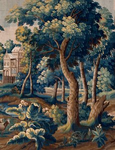 Flamandzki gobelin. Koniec XVII wieku. Własność kościoła Sint-Walburgakerk Oudenaarde (Dekenij van de Sint-Walburga). autorstwa Flemish School