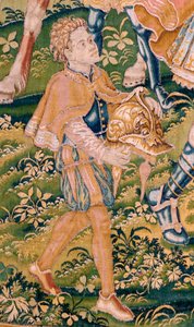 Flamandzki gobelin. Seria Księga Judyty. Wojna dochodzi do Judy (Llega la guerra a Judá). Czwarty gobelin w serii. Produkcja Holandia, Bruksela(?). Druga połowa XVI wieku. Tkanina Wełna. Lokalizacja Kościół św. Mikołaja z Bari (muzeum autorstwa Flemish School