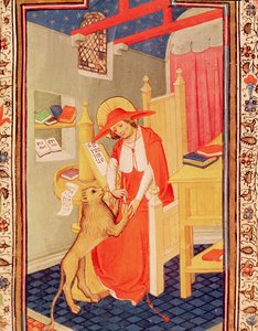 Fol.310v św. Hieronima, z Księgi Godzin Don Duarte autorstwa Flemish School