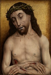 Man of Sorrows (olej na desce) autorstwa Flemish School