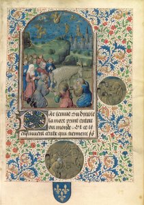 Ms Fr 961 f.1 Czarownice lub heretycy czczący diabła pod postacią kozy autorstwa Flemish School