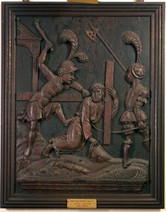 Nasz Zbawiciel upada niosąc krzyż, z kaplicy, ok. 1520 (drewno)