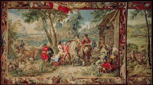 Grabież, z serii Nauka wojskowa, Warsztat Judocusa de Vos, c.1715-24 autorstwa Flemish School