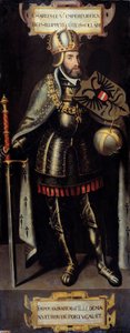 Portret Karola V (1500-1558) Króla Hiszpanii, cesarza Świętego Cesarstwa Rzymskiego. Malarstwo szkoły flamandzkiej