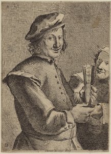 Portret uśmiechniętego młodego mężczyzny autorstwa Flemish School