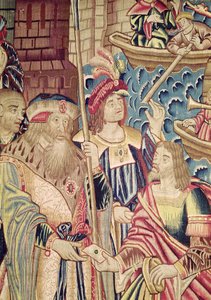 Przybycie Vasco da Gama autorstwa Flemish School