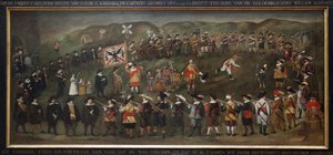 Członkowie dżemu św. Barbe z Dunkierki w 1633 r. Anonimowy obraz flamandzki, olej na płótnie autorstwa Flemish School