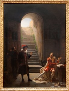 Puchar w więzieniu odwiedził Montaigne, ok. 1822 (olej na płótnie)