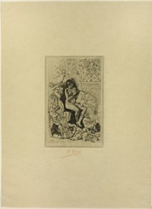 Frontyspis dla Rimes de Joie autorstwa Félicien Rops