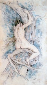Hamadriada, ok. 1850-1898. autorstwa Félicien Rops
