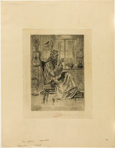 Stara kobieta z igłą autorstwa Félicien Rops