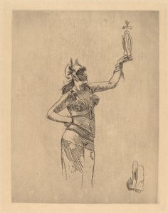 Falconer La fauconniere. autorstwa Félicien Rops