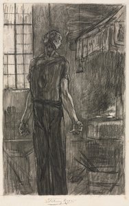 Wisielec w kuźni, ok. 1930 r. 1880. autorstwa Félicien Rops