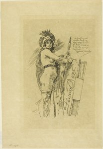Muza Feliciena Rops autorstwa Félicien Rops