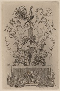 Czerwony Żelazny Le Fer Rouge, 1871. autorstwa Félicien Rops