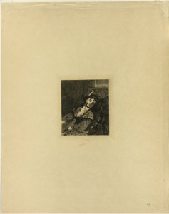 Kobieta w szkockim kapeluszu autorstwa Félicien Rops