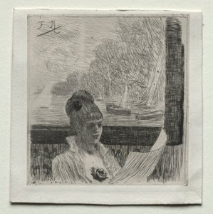 Młoda kobieta. autorstwa Félicien Rops