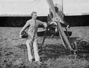 London-Paris Air Race: zwycięzca, pan WL Brock, amerykański pilot wyścigowy, 1914, 1934