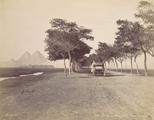 Kair. Aleja Piramid, ca. 1870. autorstwa Félix Bonfils