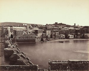 Panoramiczny widok na miasto w Izraelu autorstwa Félix Bonfils