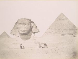 Pyramides et le Sphinx, lata 60.-70., wydrukowany ca. 1870. autorstwa Félix Bonfils