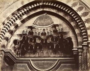 Relief niszy, Egipt autorstwa Félix Bonfils
