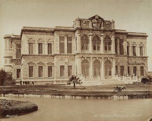 Pałac Giseh w Kairze, Egipt autorstwa Félix Bonfils