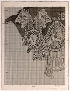 Schematyczne rysunki Buyid Silk (1962.264) autorstwa Félix Guichert