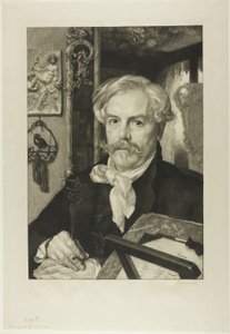 Portret Edmonda de Goncourta autorstwa Félix Henri Bracquemond