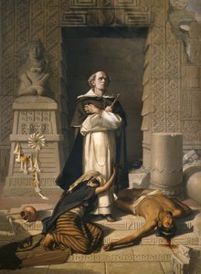 Brat Bartolome de Las Casas Obrońca Indian (olej na płótnie)