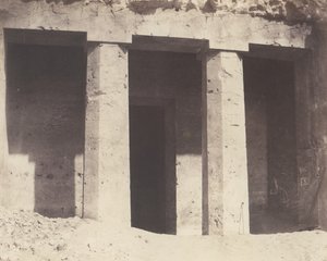 Béni-Haçan, Architektura hipogejska - Grób Amonei, 1851-52, wydrukowany w latach 1853-54. autorstwa Félix Teynard