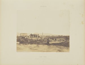 Karnak (Teby). Widok ogólny ruin od południowego wschodu, w T autorstwa Félix Teynard