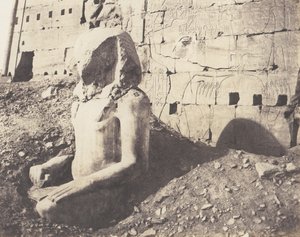 Teby Karnackie, Trzeci Pylon - Kolos Wapiennej Spath, w D, 1851-52, druk 1853-54. autorstwa Félix Teynard