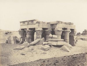 Kôm-Ombou Ombos, Widok ogólny ruin, 1851-52, druk 1853-54. autorstwa Félix Teynard