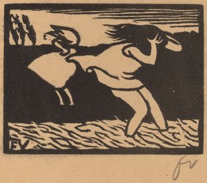 Kąpiący się w czasie burzy autorstwa Félix Vallotton