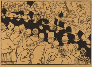 Le Monôme (Paradowanie ulicami w jednym pliku) autorstwa Félix Vallotton