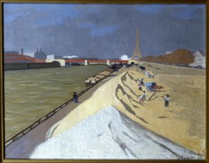 Kupa białego piasku (brzegi Sekwany) autorstwa Félix Vallotton