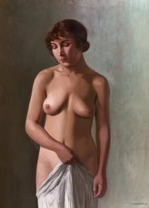 Stojąca młoda dziewczyna autorstwa Félix Vallotton