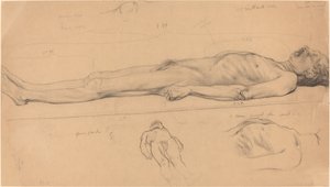 Studium zwłok martwego Chrystusa, 1893. autorstwa Félix Vallotton