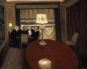 Gra w pokera autorstwa Felix Edouard Vallotton