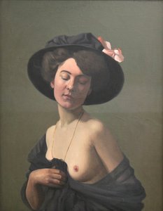 „Młoda kobieta w czarnym kapeluszu”, 1908