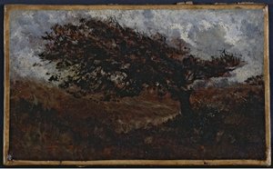 Le coup de vent, między 1850 a 1860 (olej na papierze na płótnie) autorstwa Félix Ziem