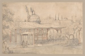 Pawilon w pobliżu meczetu, 1800. autorstwa Félix Ziem
