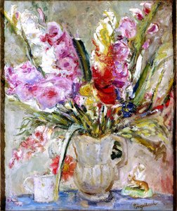 Mieczyki (olej na płótnie) autorstwa Florence Engelbach