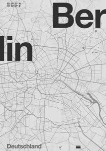 Minimalna mapa Berlina autorstwa Florent Bodart