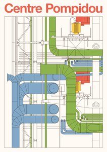 Centrum Pompidou, 2023 (wersja cyfrowa) autorstwa Florent Bodart